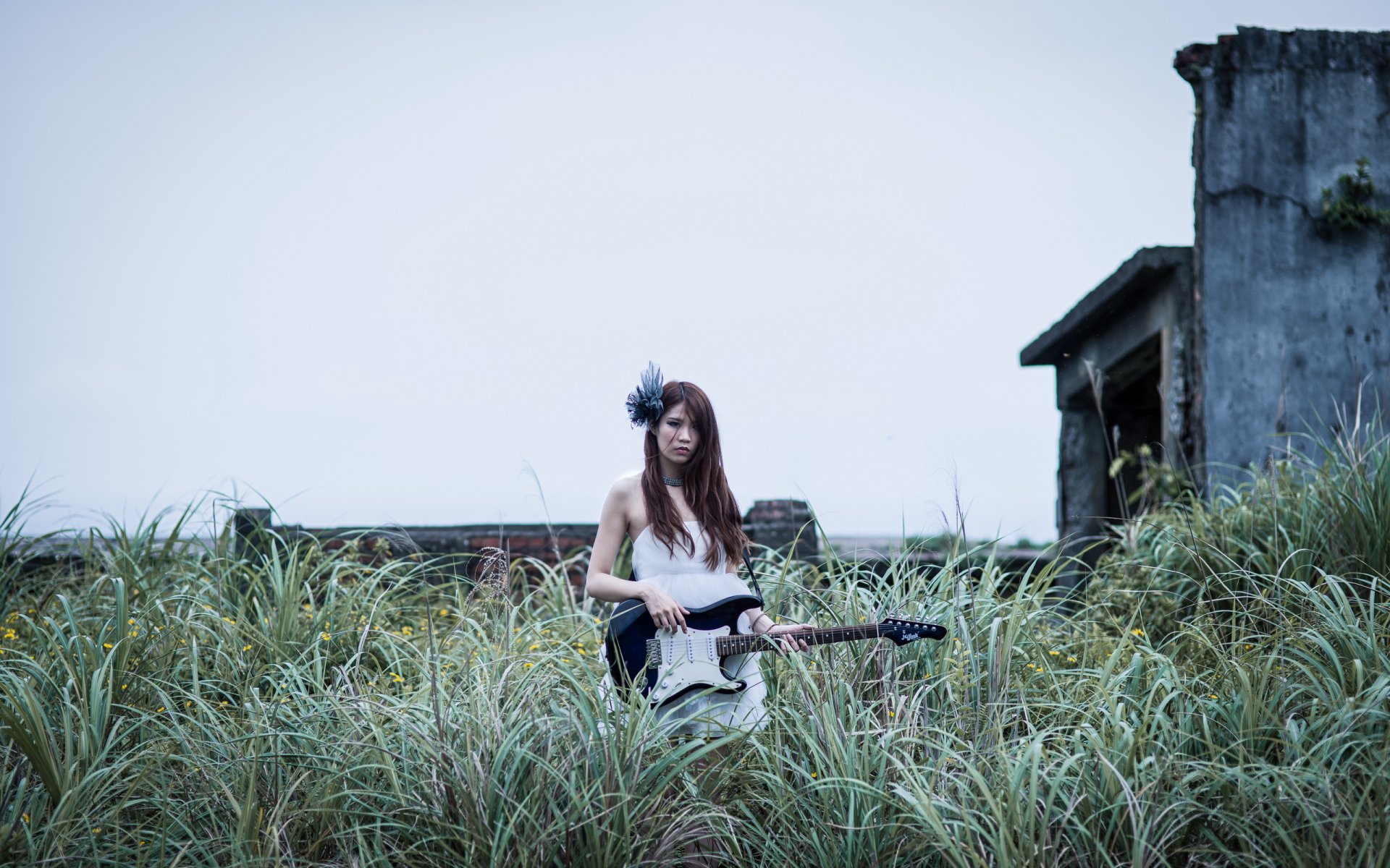 ragazza chitarra musica