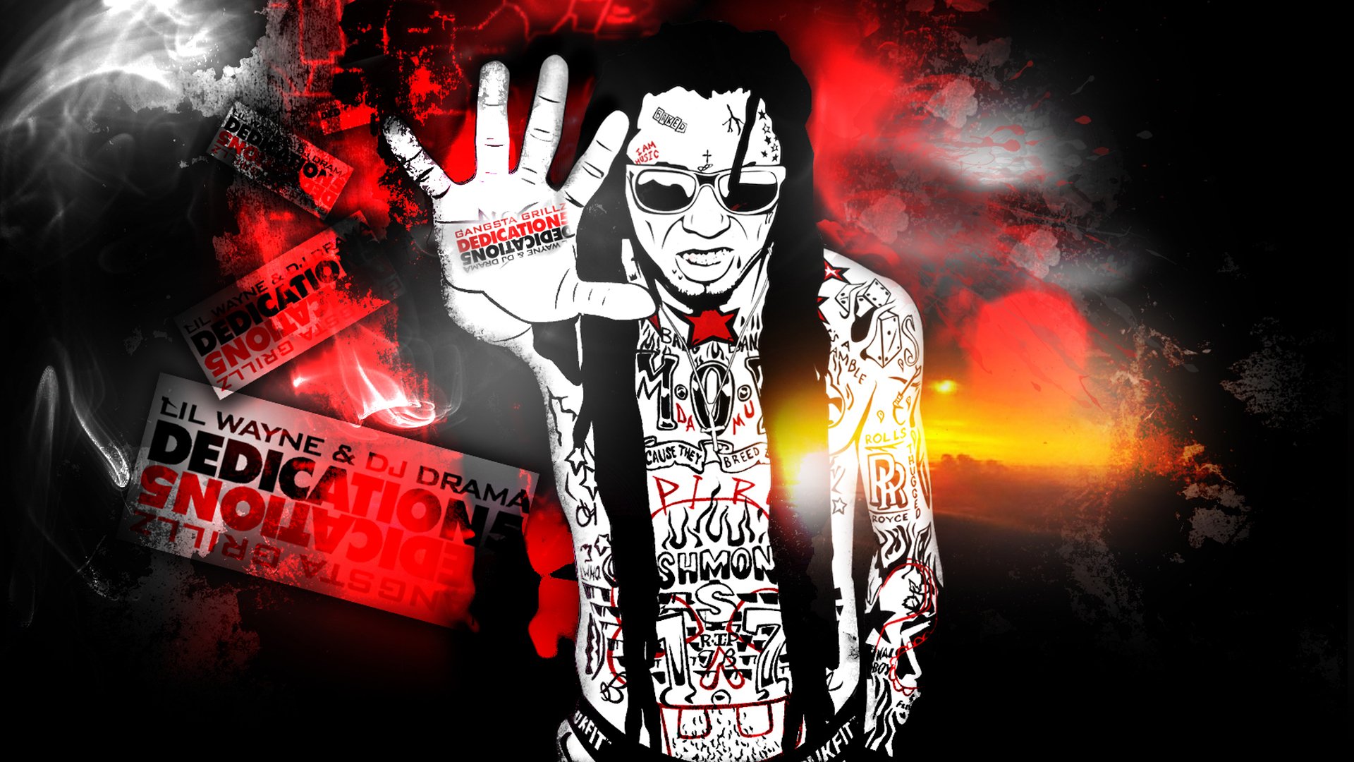 lil wayne hip-hop tatoo dreadlocks swag rap