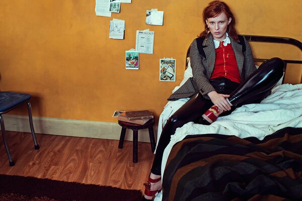 Karen Elson beim Retro-Fotoshooting