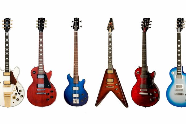 Seis tipos de guitarras diferentes