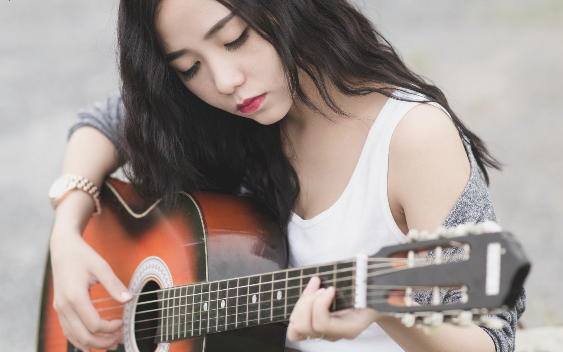 ragazza chitarra musica