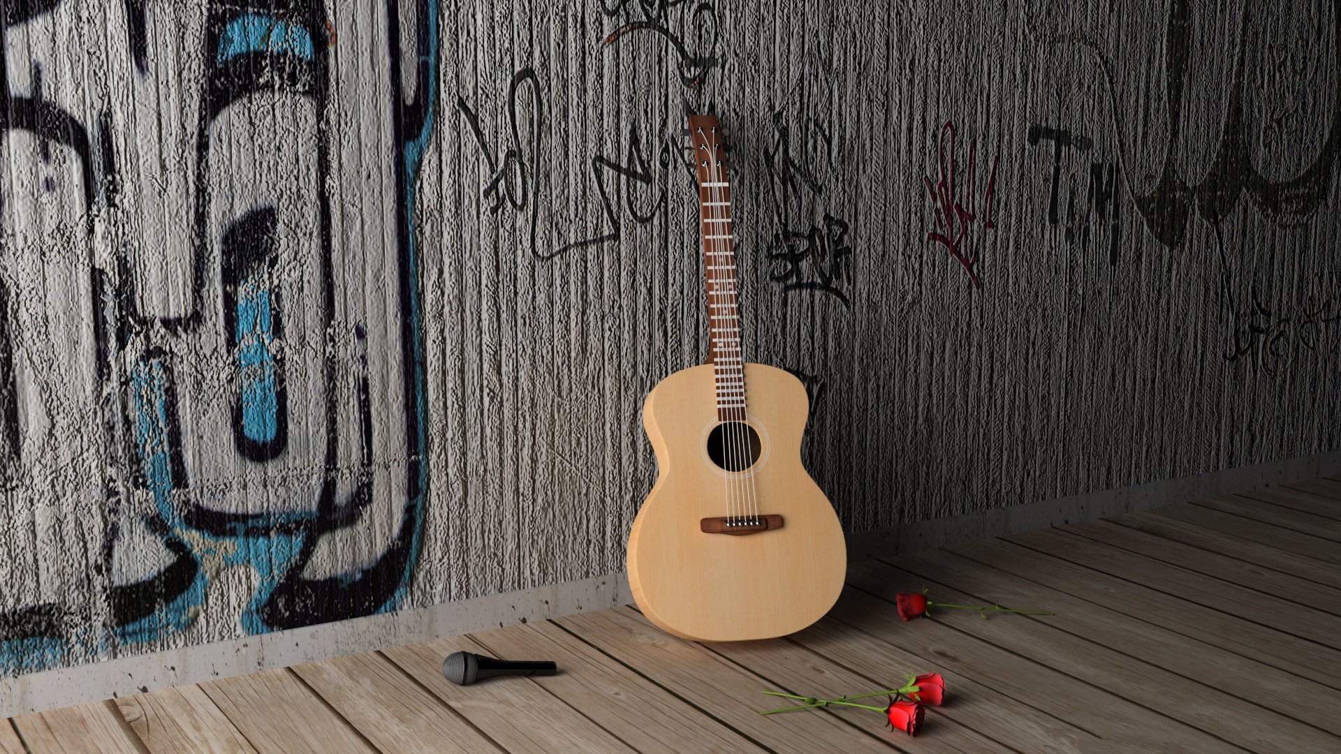 guitars acoustics flower roses microphone string vulture soundboard mood