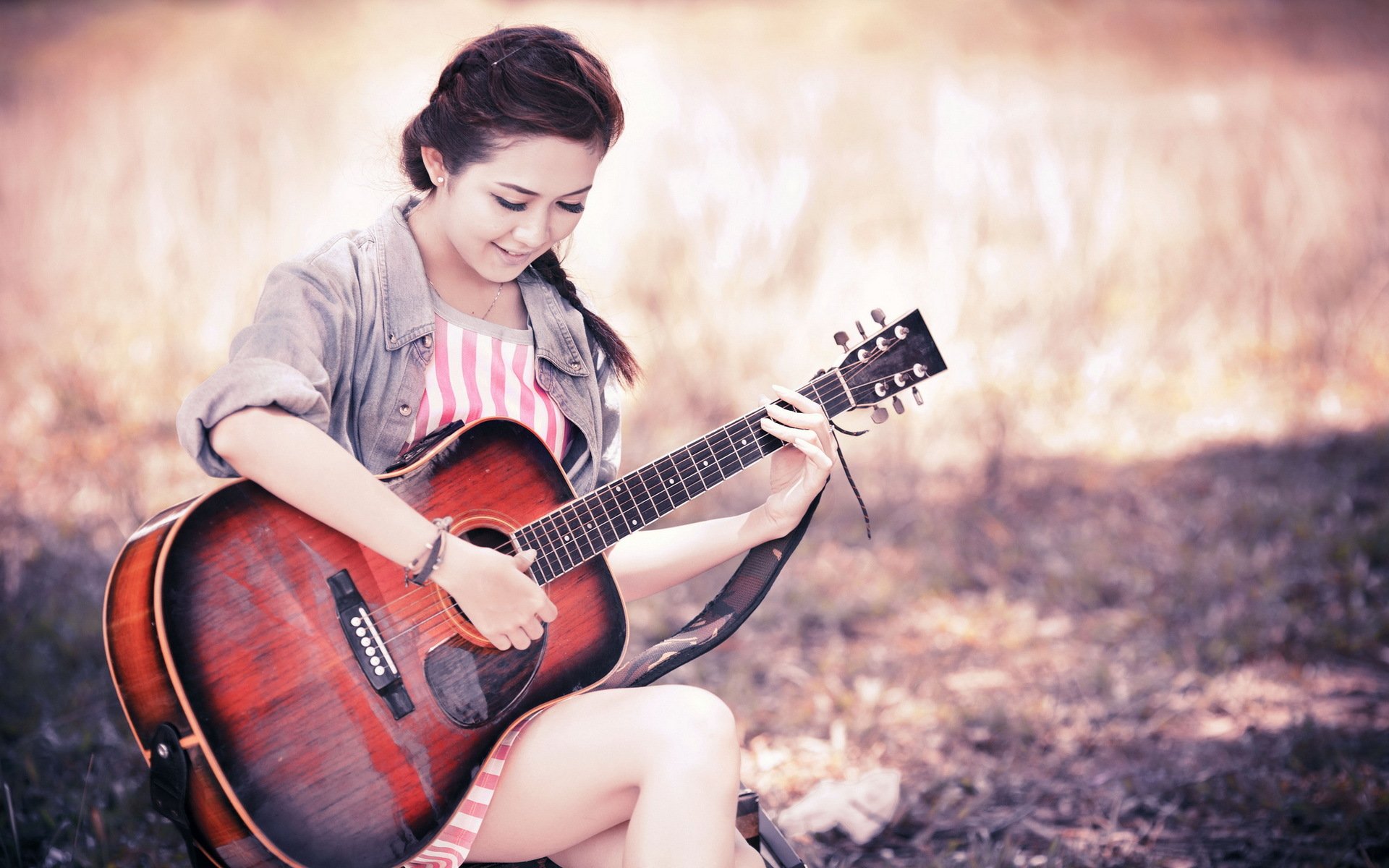 ragazza chitarra musica