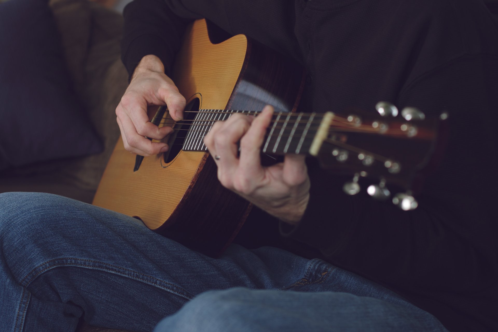 guitars music hands fingers string