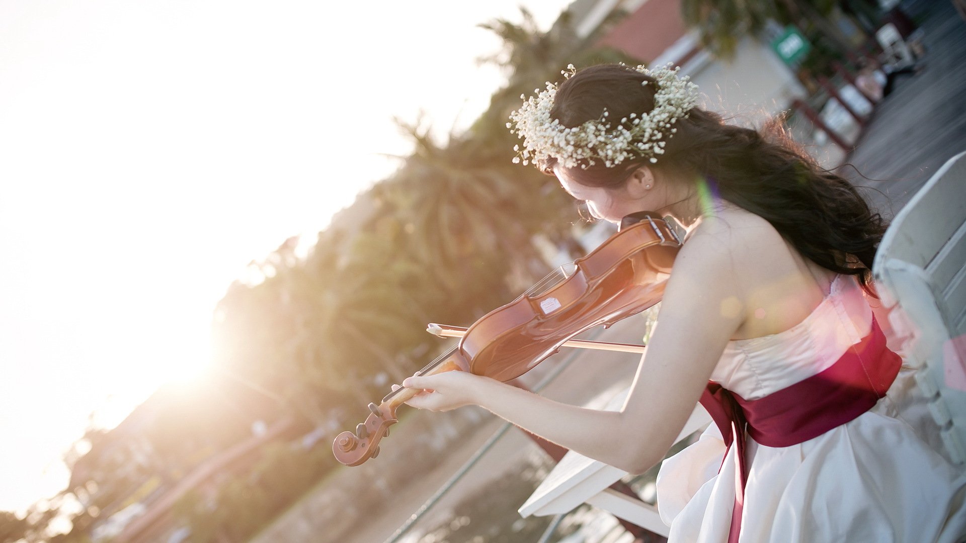 fille asiatique violon musique