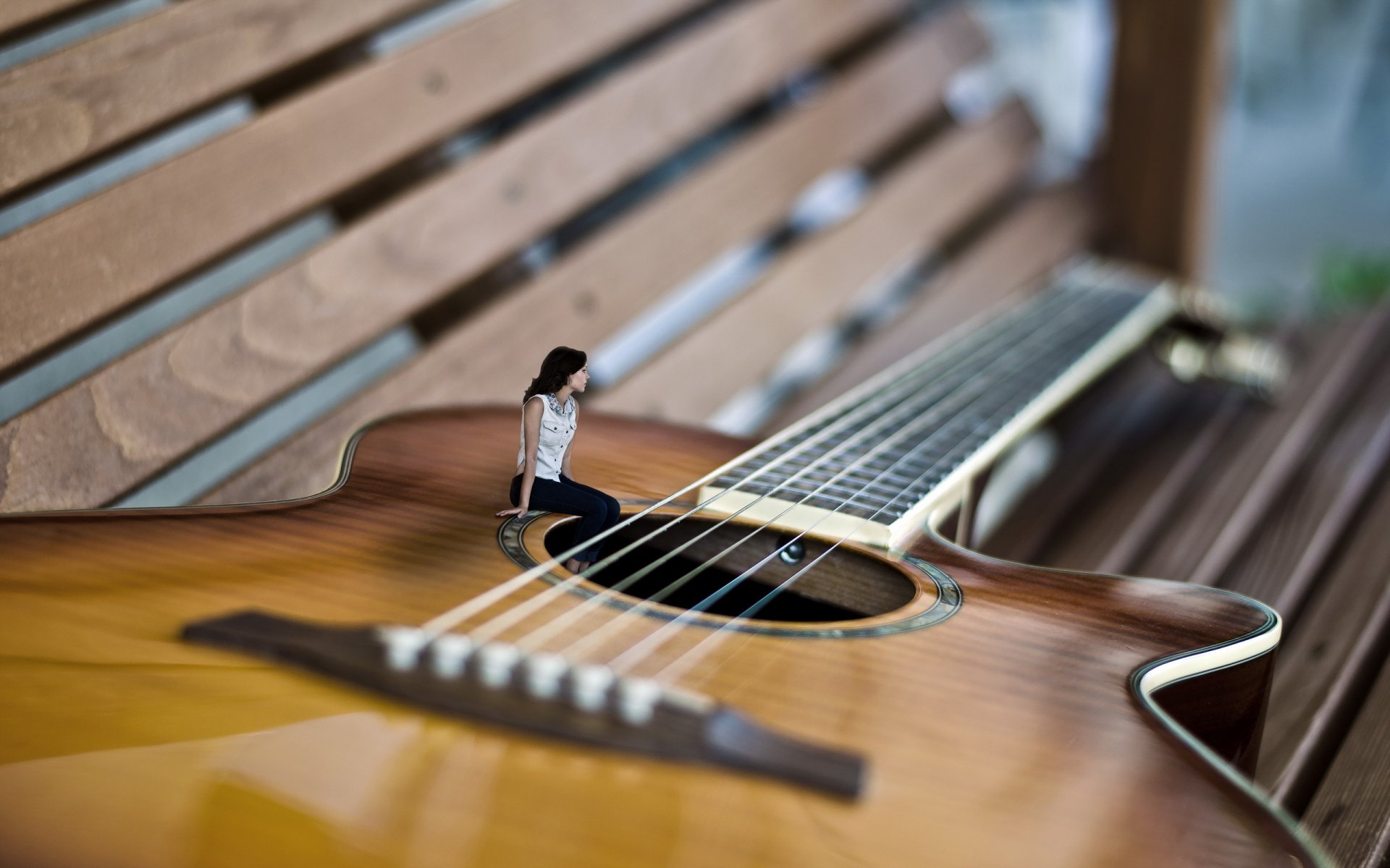 guitars music girl