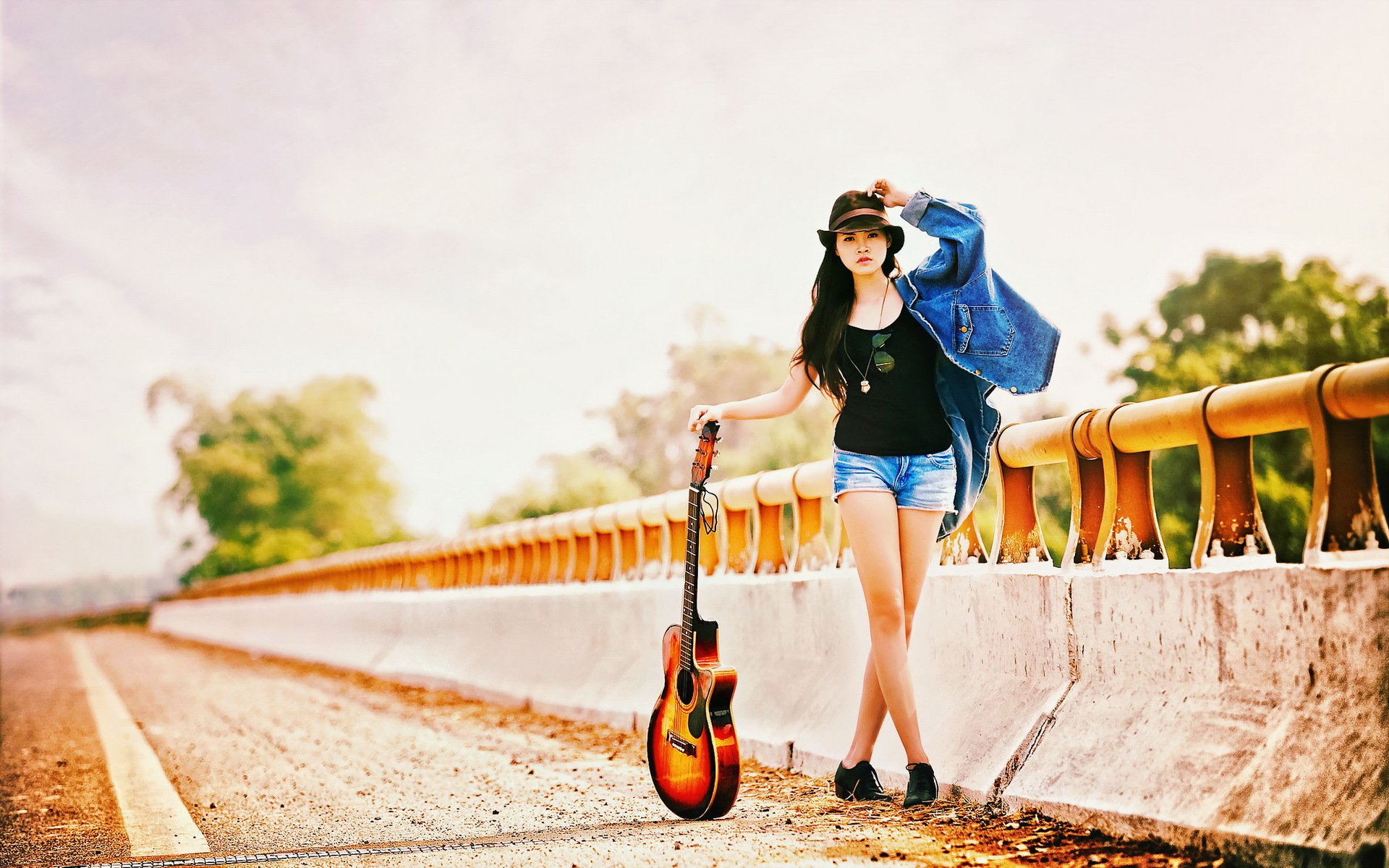 ragazza chitarra musica