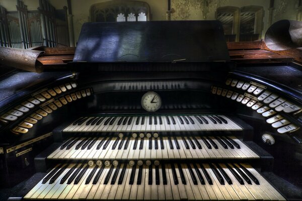 Orgelmusik im Hintergrund