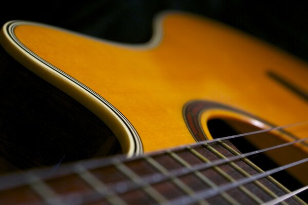 Foto di chitarra classica Macro