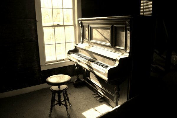 Musical piano in the room