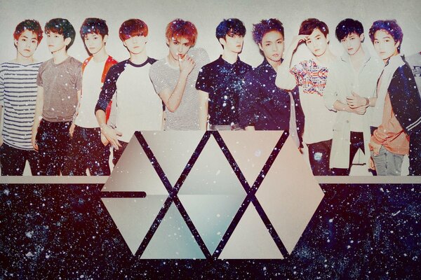 Poster of Asian guys exo