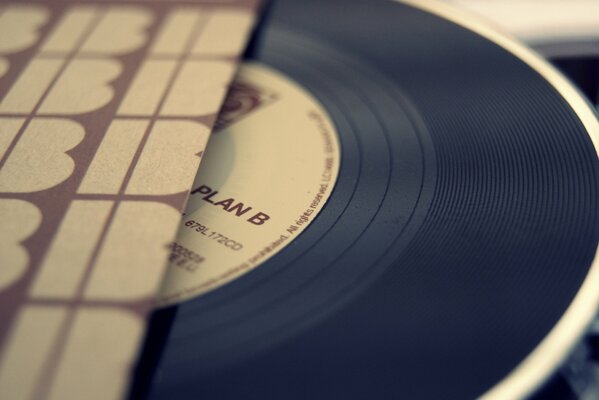 Vinyl record with music