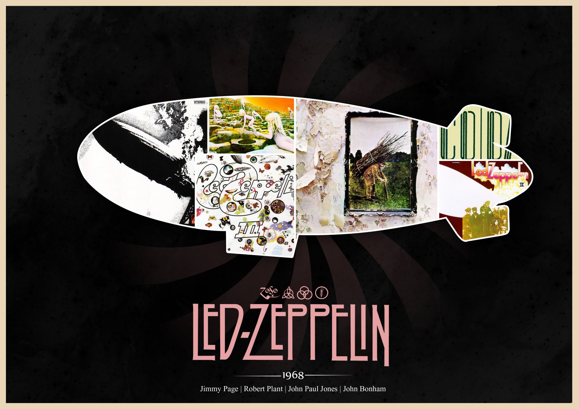 led zeppelin rock classic album airship robert plant jimmy page john bonham john paul jones 1968