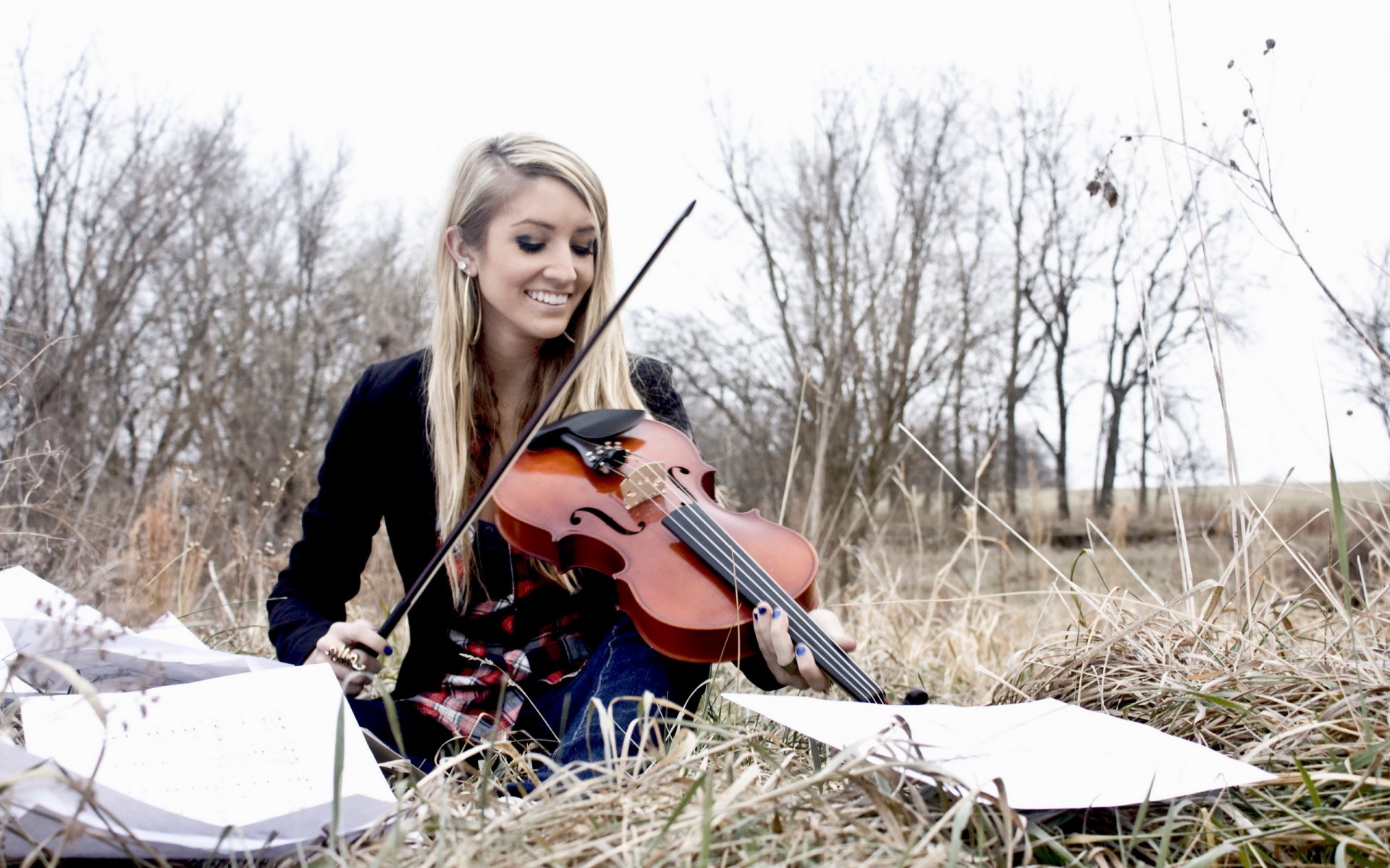 chica violín música