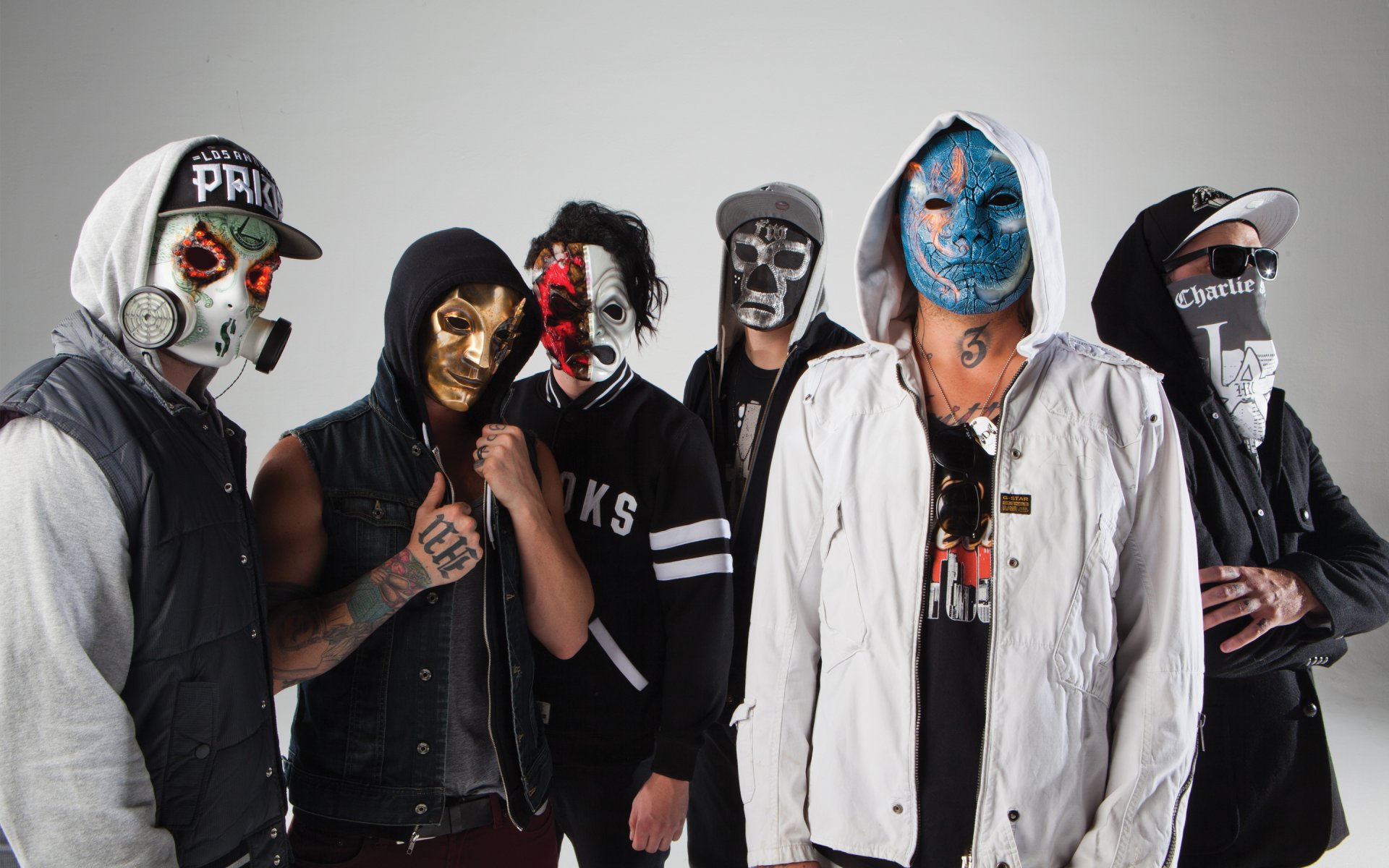 hollywood undead album de underground j-dog danny da kurlzz funny man johnny 3 larmes charlie scène masque