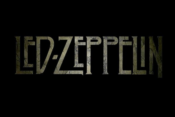 Nom du groupe led zeppelin sur fond noir