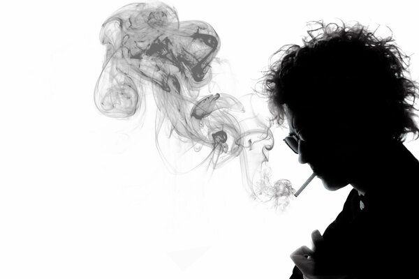 Le grand Bob Dylan avec une cigarette