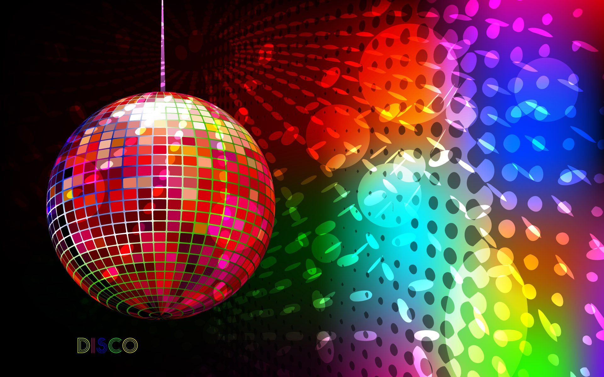 disco piłka kolory sztuka