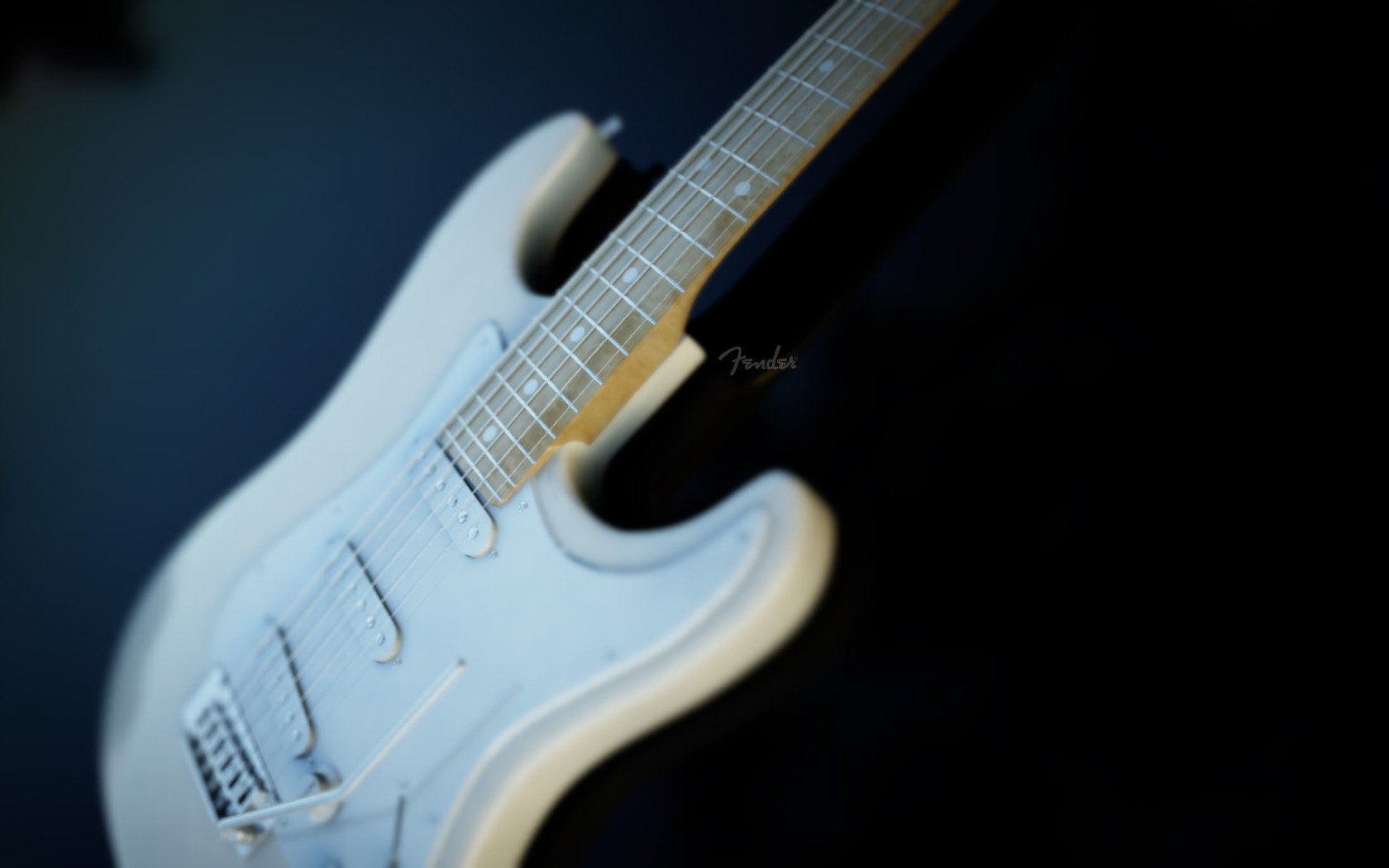 fender guitare blanc