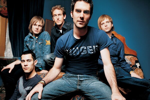 Maroon 5 group, professional photo in the studio