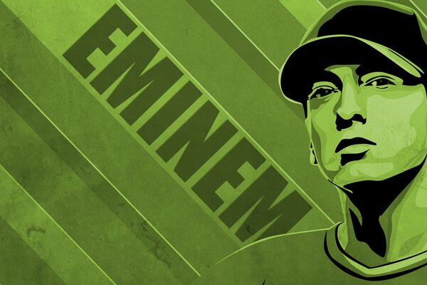 Grüne Kunst eminem Nahaufnahme