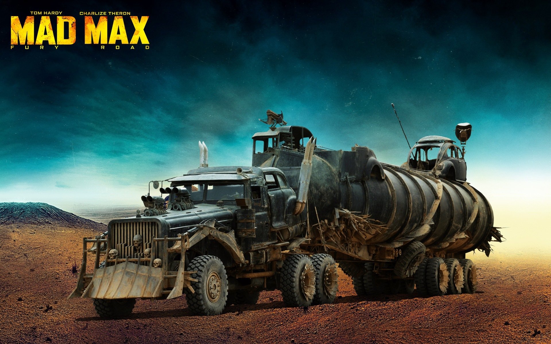 mad max: fury road mad max: fury road post-apocalisse camion installazione di guerra teschi deserto