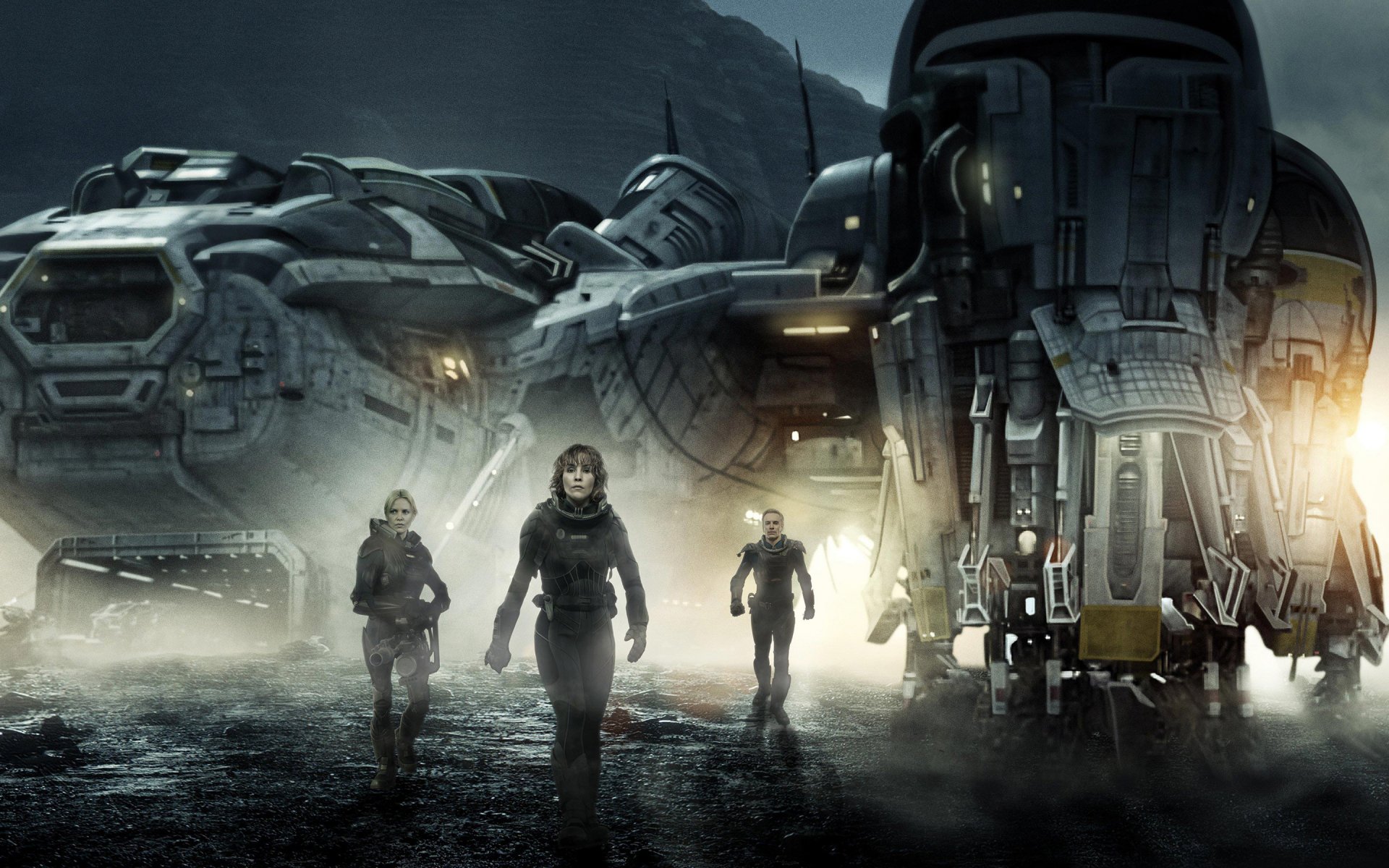 prometheus film fantasy noomi rapas rapas michael fassbender charlize theron astronauten raumschiff planet