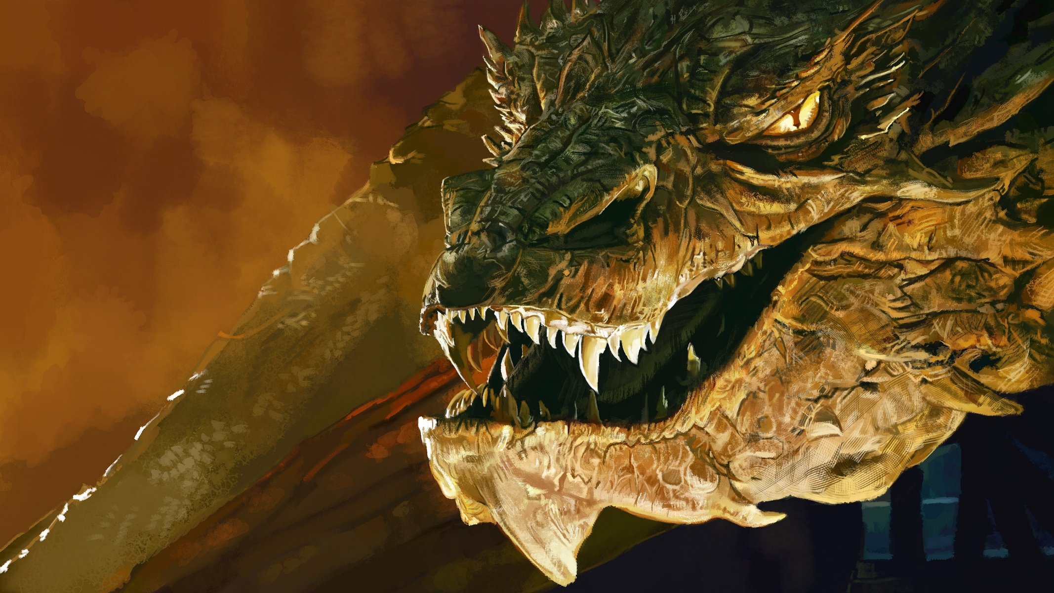 lo hobbit: smog wasteland drago arte il signore degli anelli lo hobbit: smaug wasteland