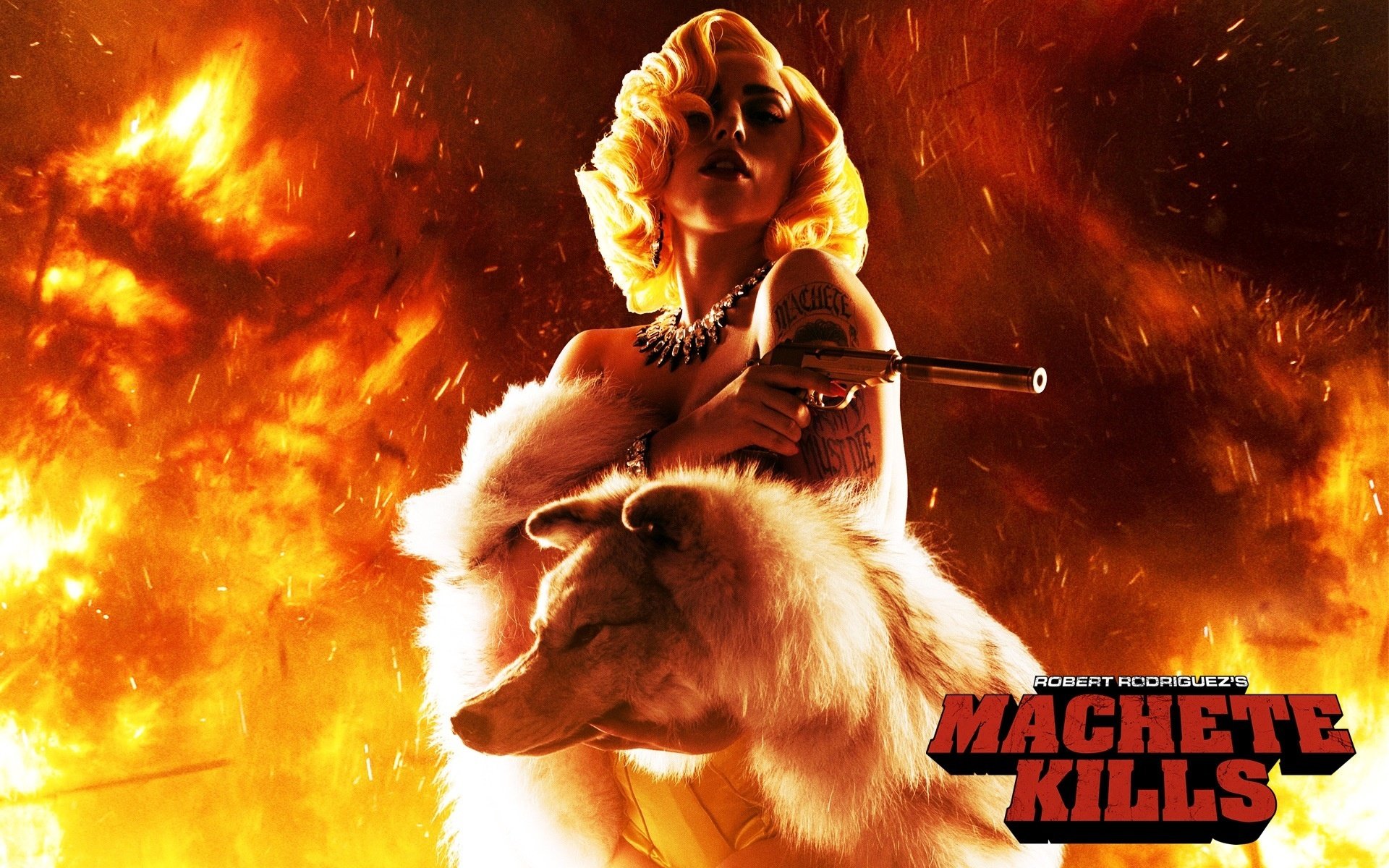 machete mata lady gaga pistola lobo silenciador