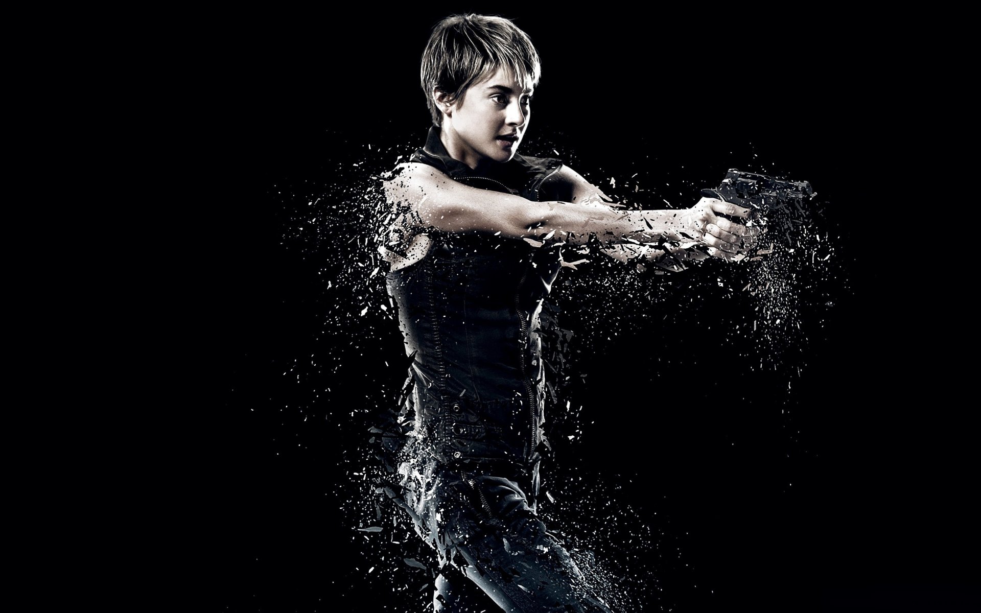 divergent row action movie woodley tris beatrice do divergent 2 actress soldier present movie movie gun pistol woman girl 2015 revolver short hair blonde