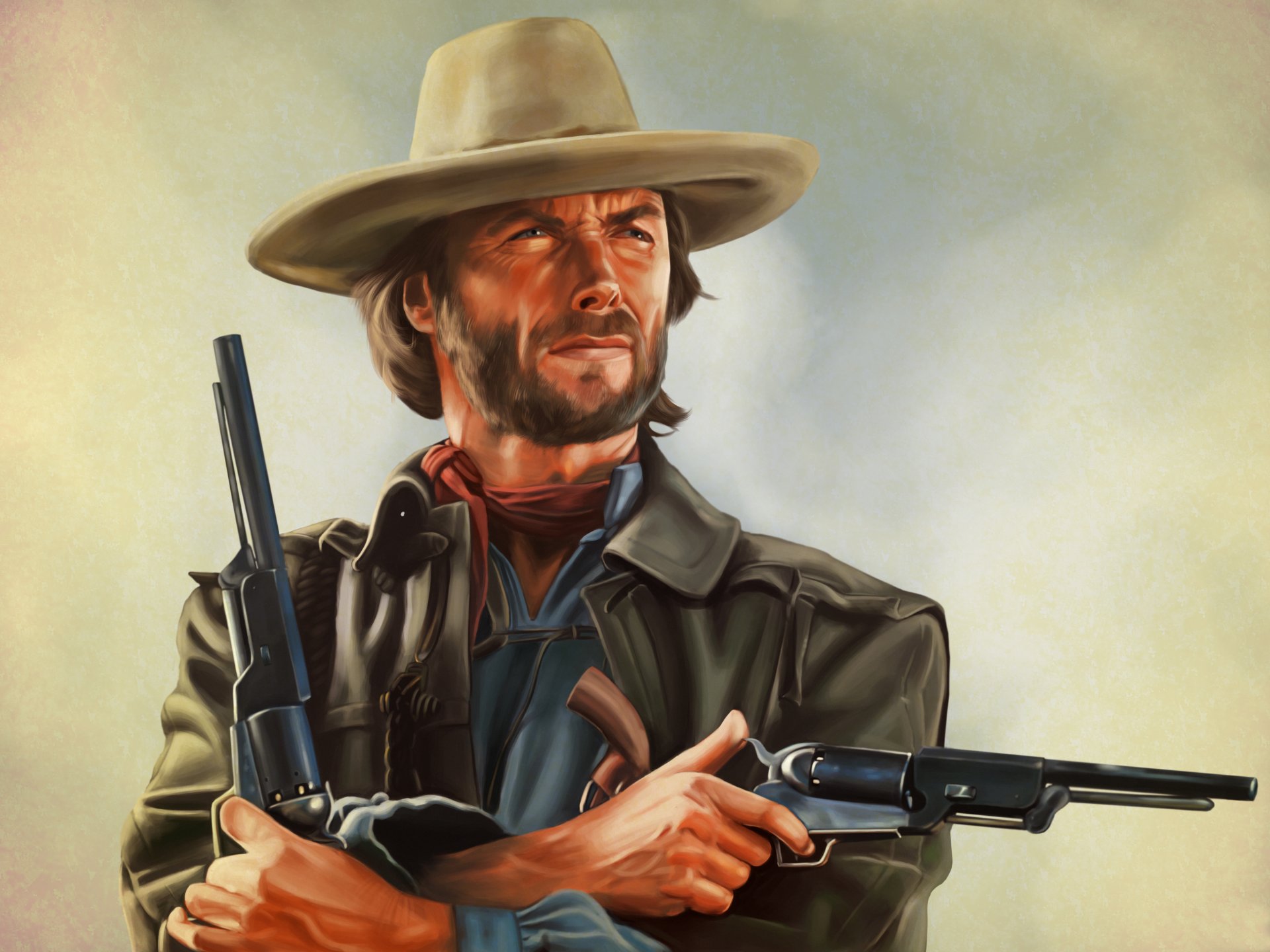 the outlaw josey wales clint eastwood revolver art