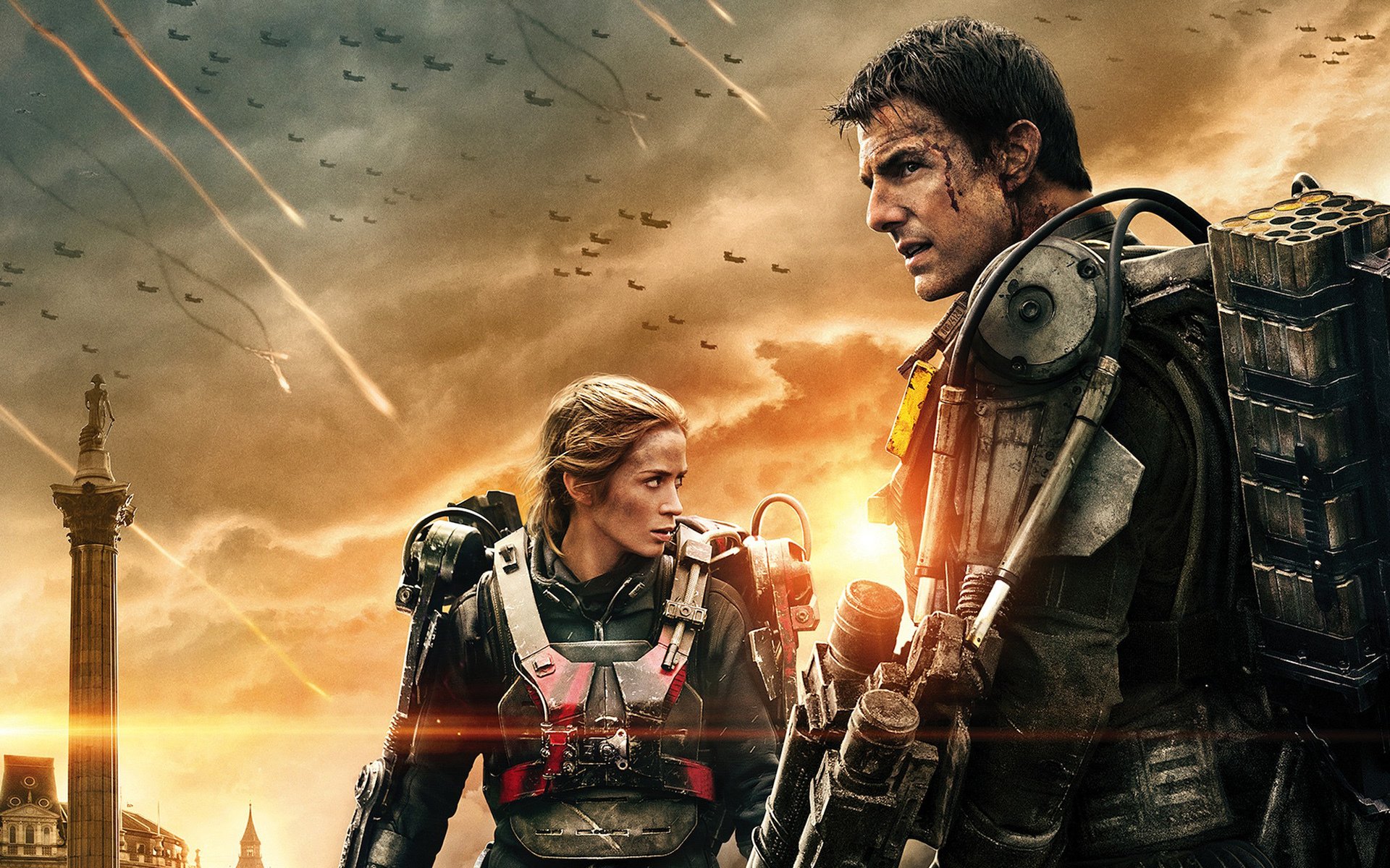 faceta del futuro ficción tom cruise emily blunt batalla exoesqueleto póster rita vrataski bill cage