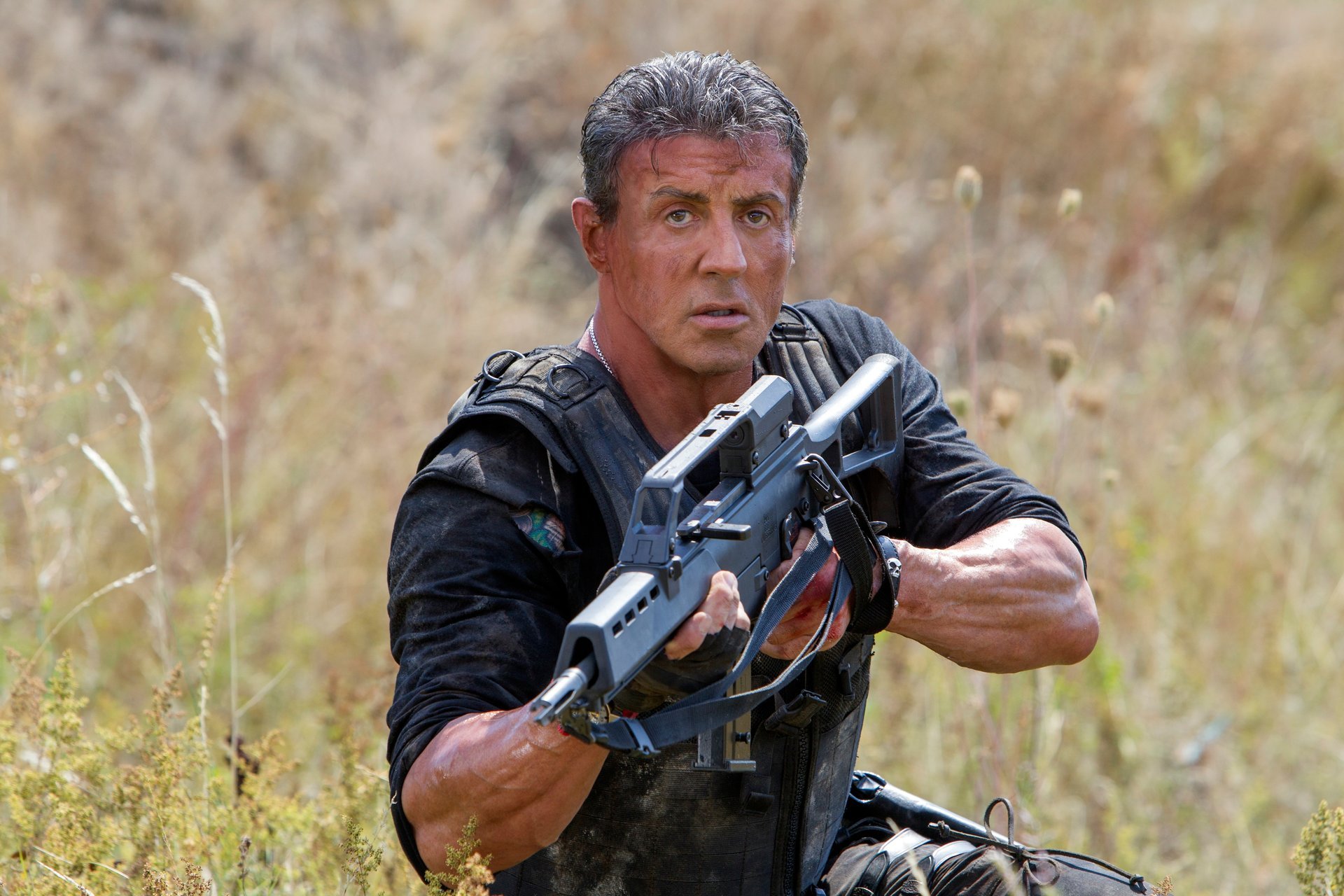 les expendables 3 barney ross sylvester stallone cadre arme