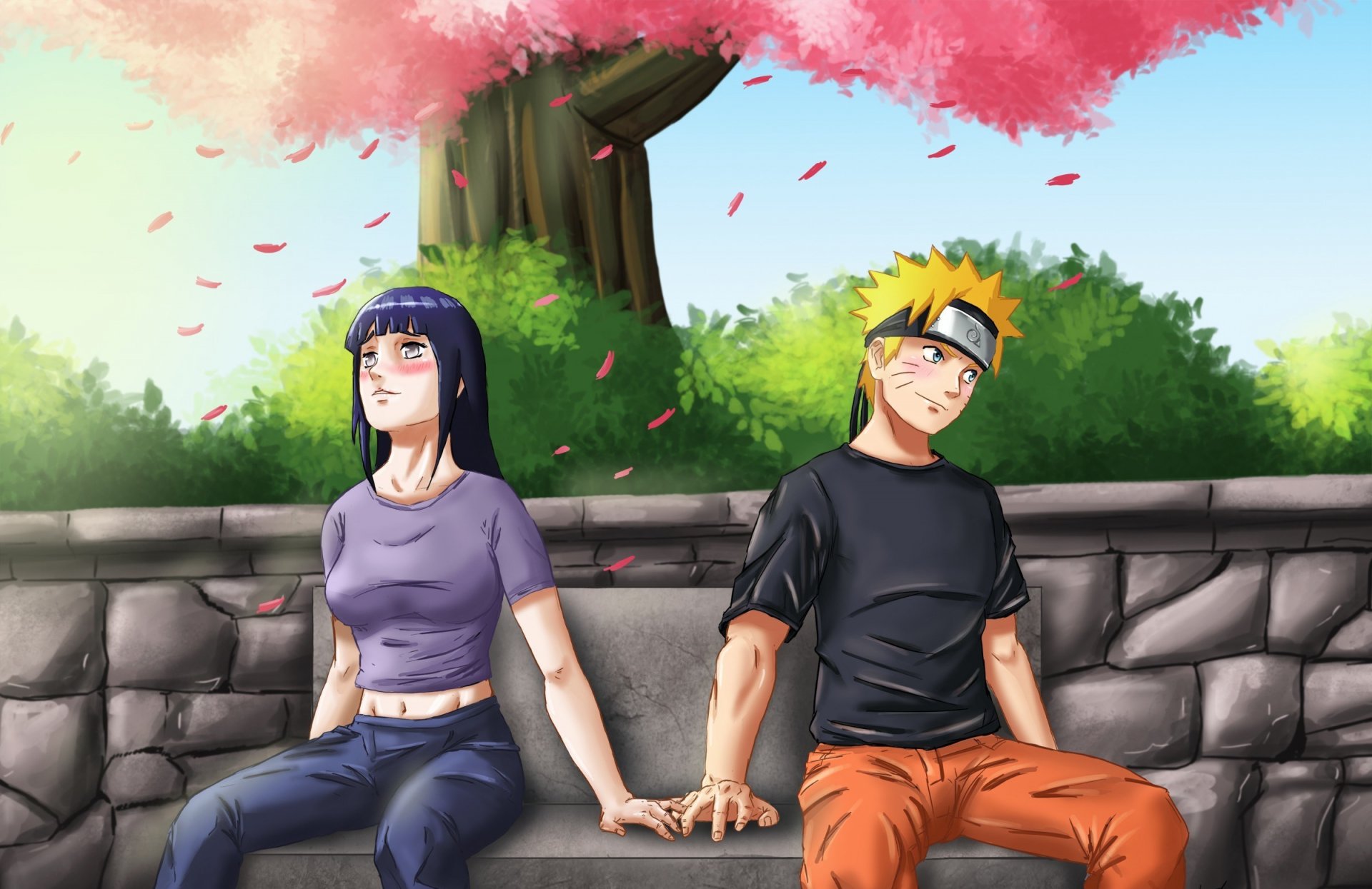 naruto przez amenoosa uzumaki naruto hyuga hinata hokage jounin ninja kunoichi japoński asin azjatyckie orientalne anime manga gra akcja na żywo żona mąż męża i żony hitaiate douju