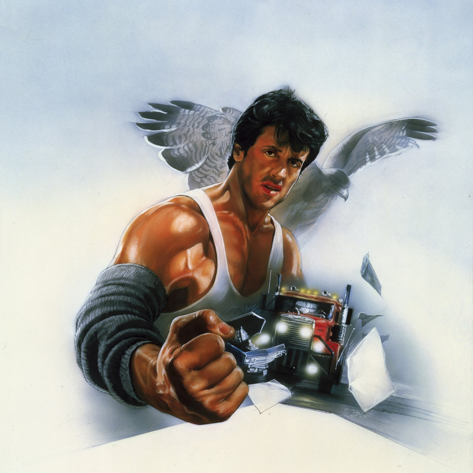 truggling over the top sylvester stallone lincoln hawk poster art picture hawk truck jersey muscles fist arm wrestling