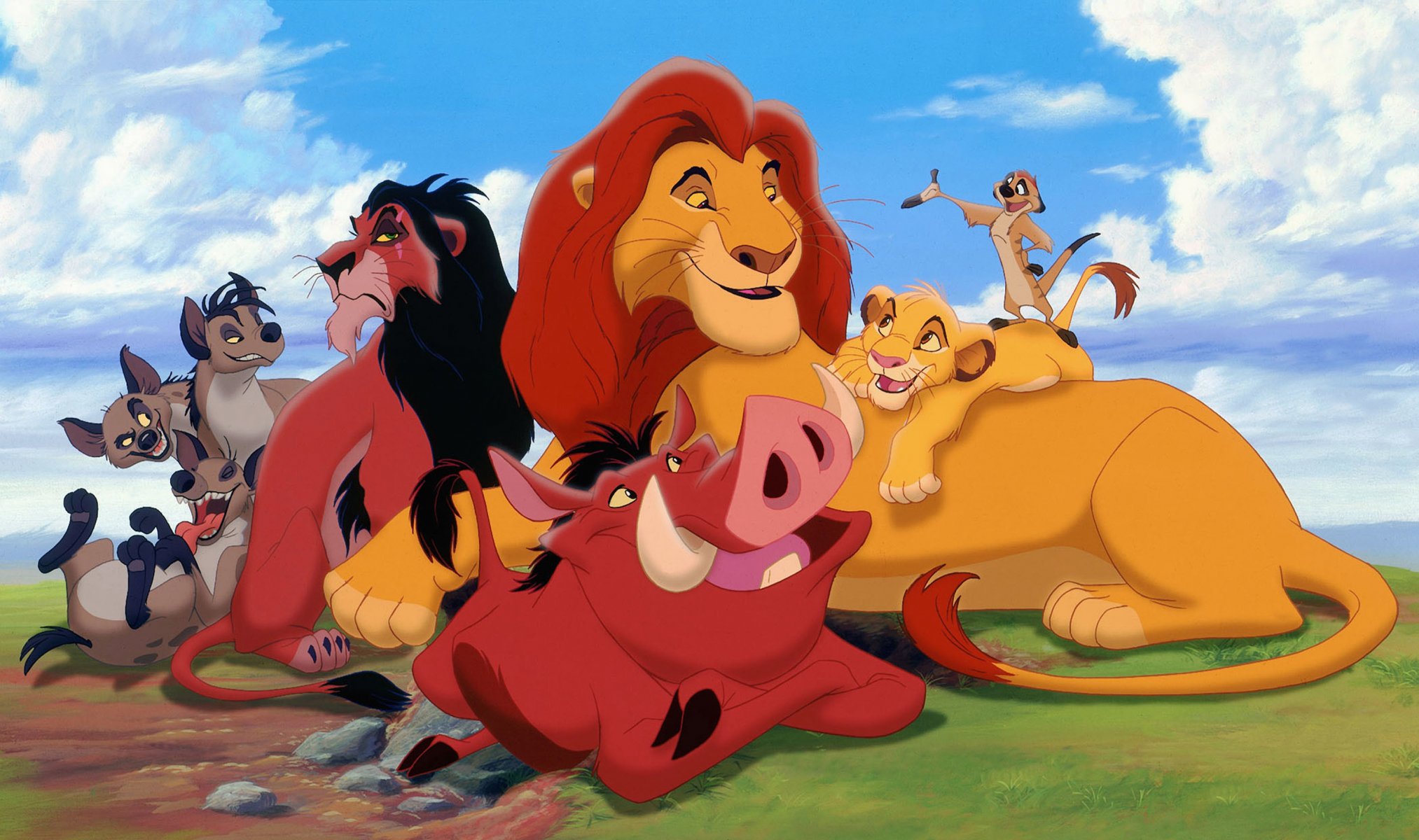 disney re leone mufasa simba timon pumbaa cicatrice