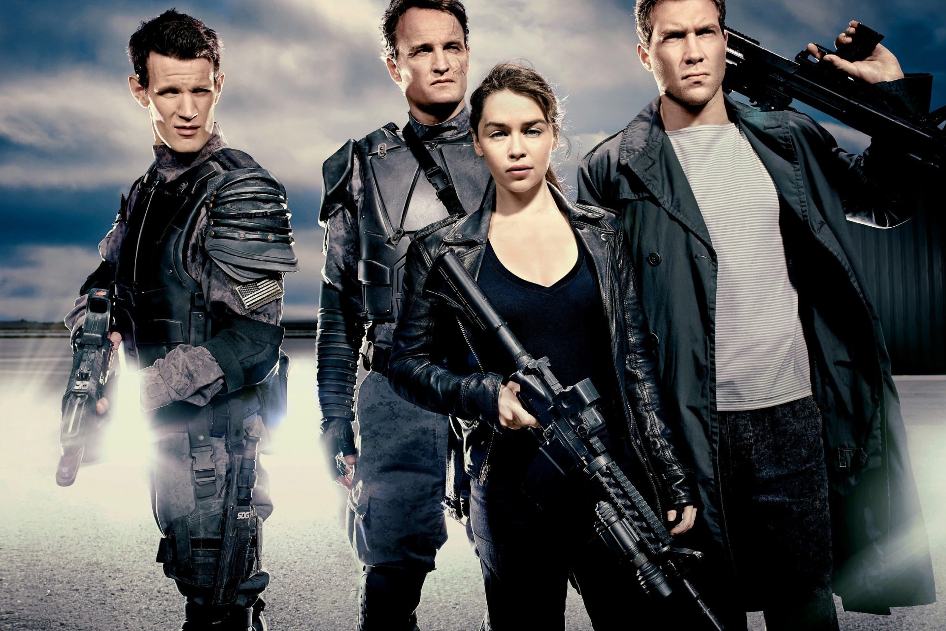 terminator : genesis terminator: genisys matt smith jason clarke jason clarke john connor emilia clarke sarah connor jai courtney kyle reese fiction men weapon