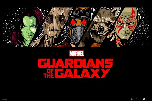 Guardianes de la galaxia, gamora y Groot