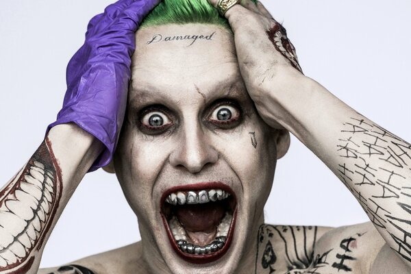 Joker Jared Leto in the movie Suicide Squad