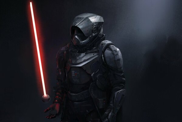 Dark Vador de Star Wars en costume noir