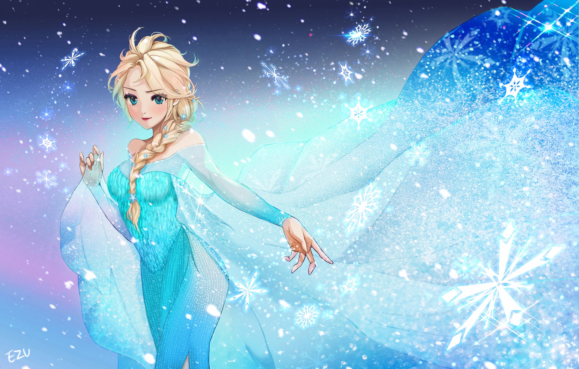 frozen disney elsa fille flocons de neige robe