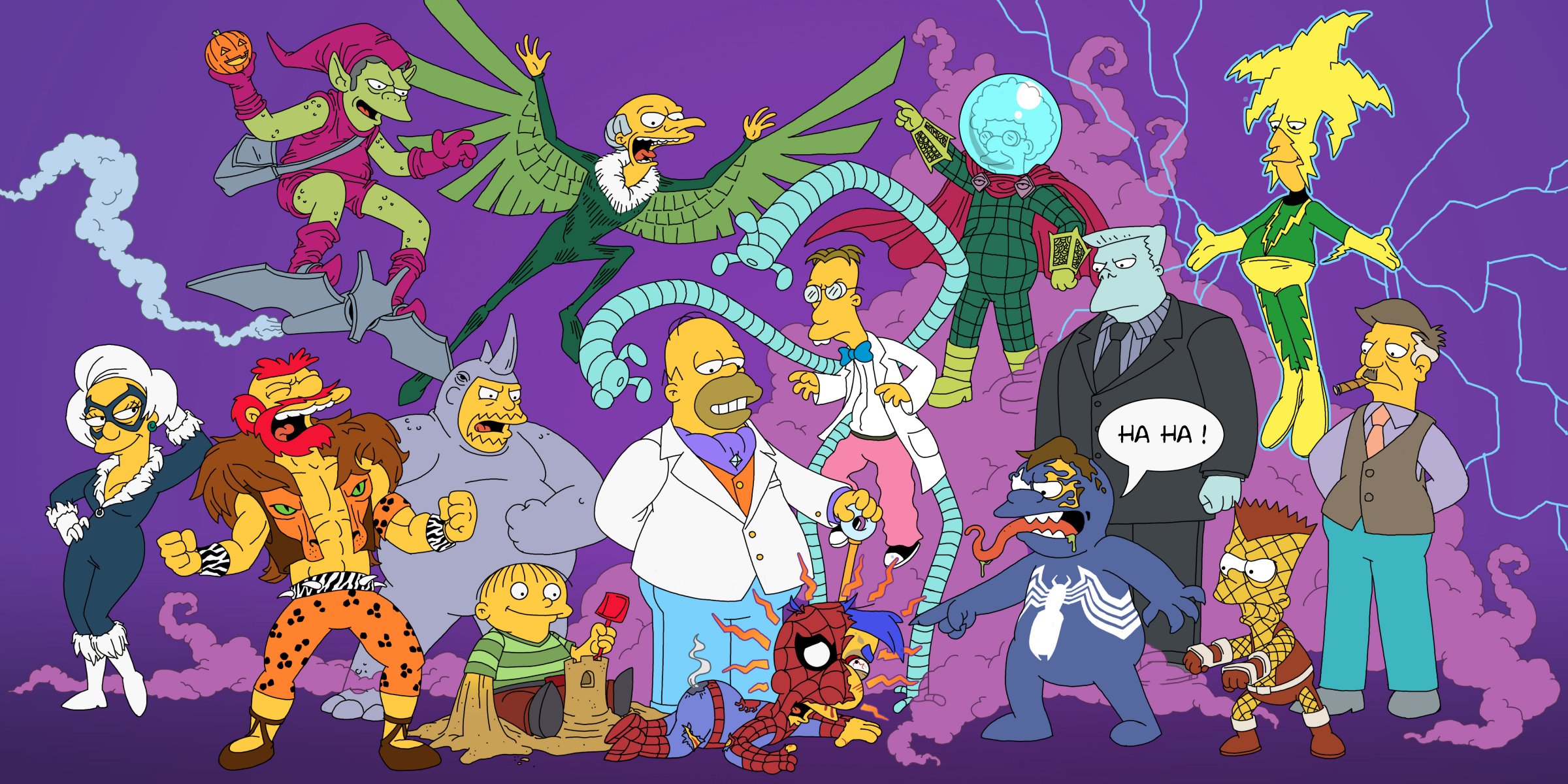 i simpson spider-man supereroi