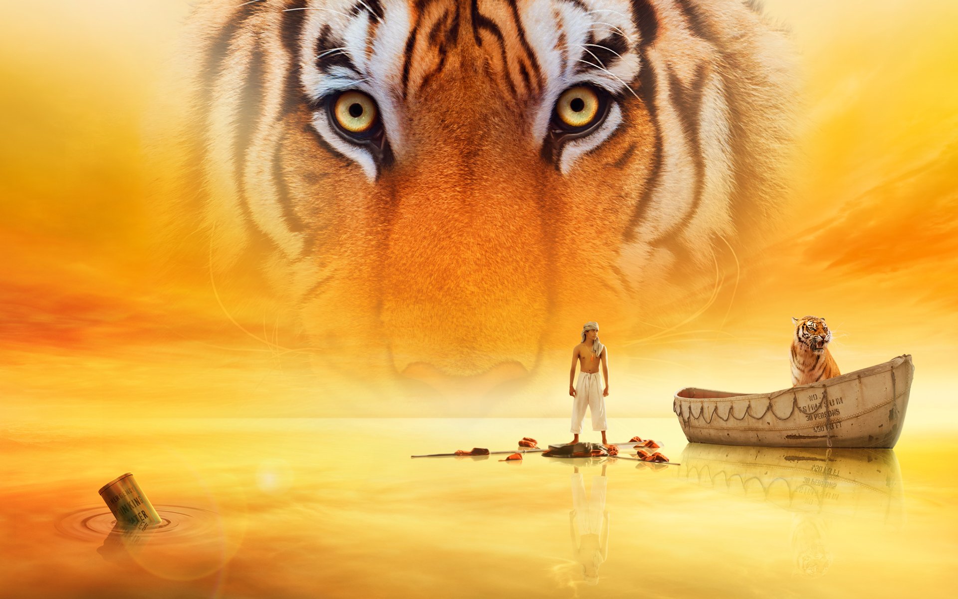 leben pi film tiger wasser