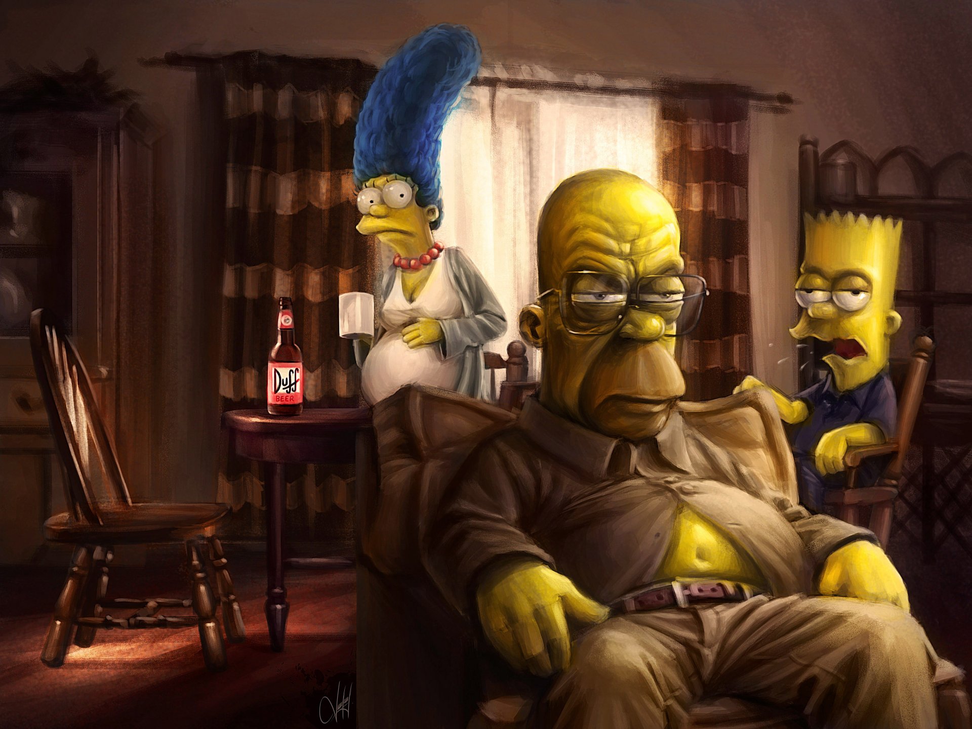 los simpson homero marge bart romper el mal