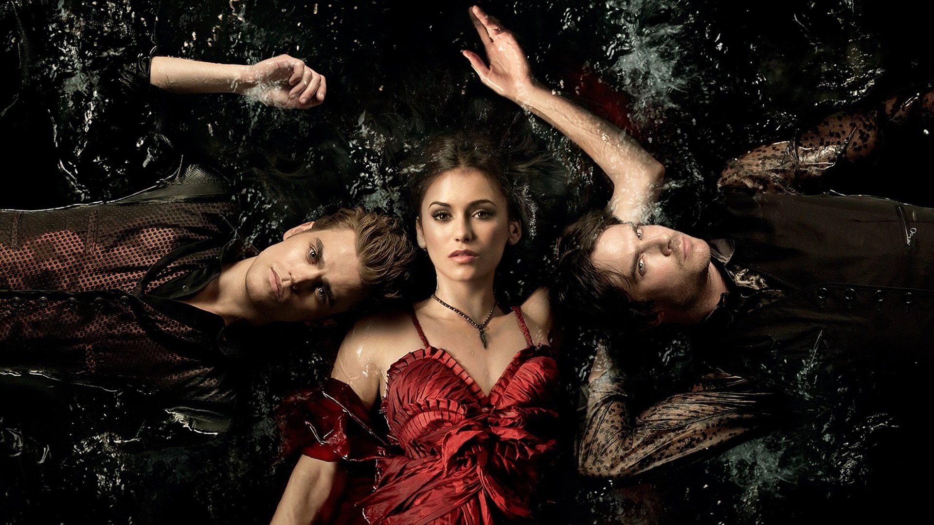 nina dobrev ian somerhalder paul wesley vampire diaries série télévisée elena stefan damon