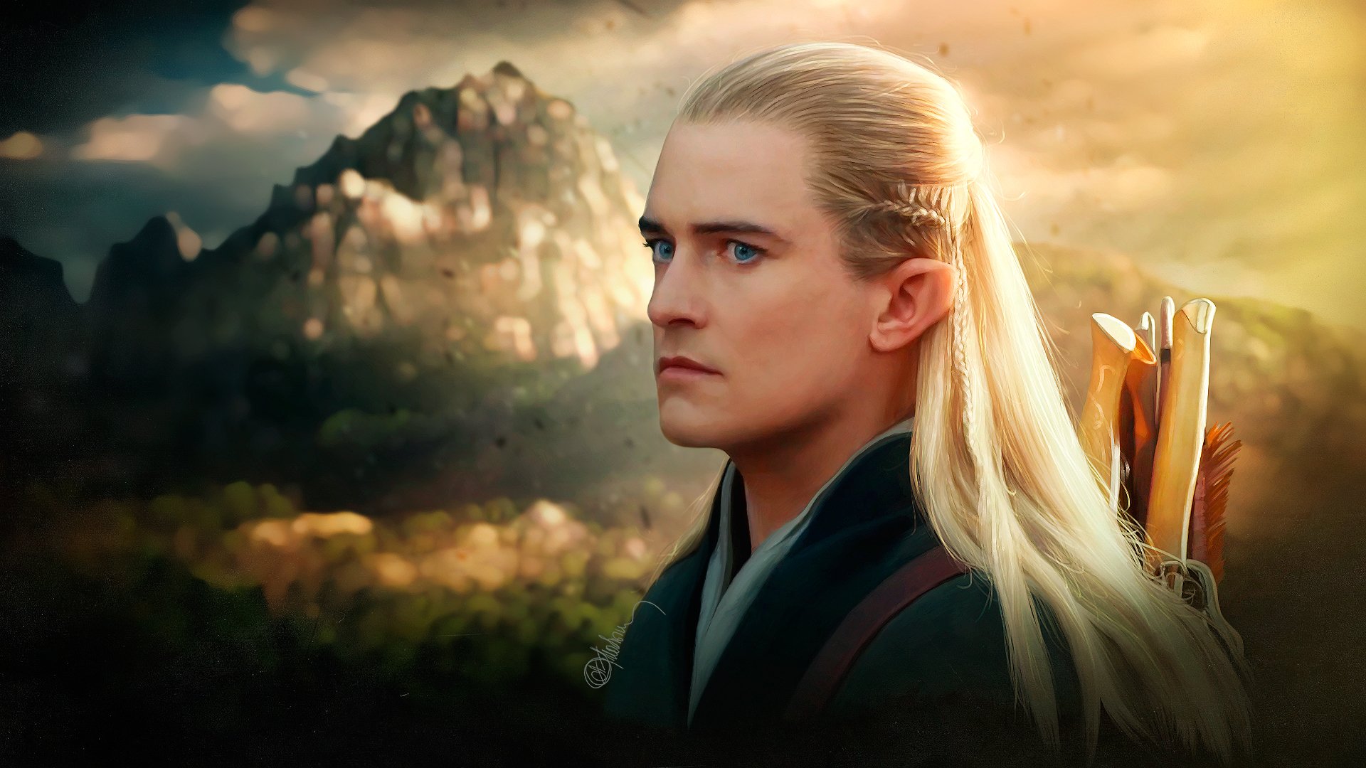 art le hobbit: le désert du smog le seigneur des anneaux le hobbit elfe legolas orlando bloom