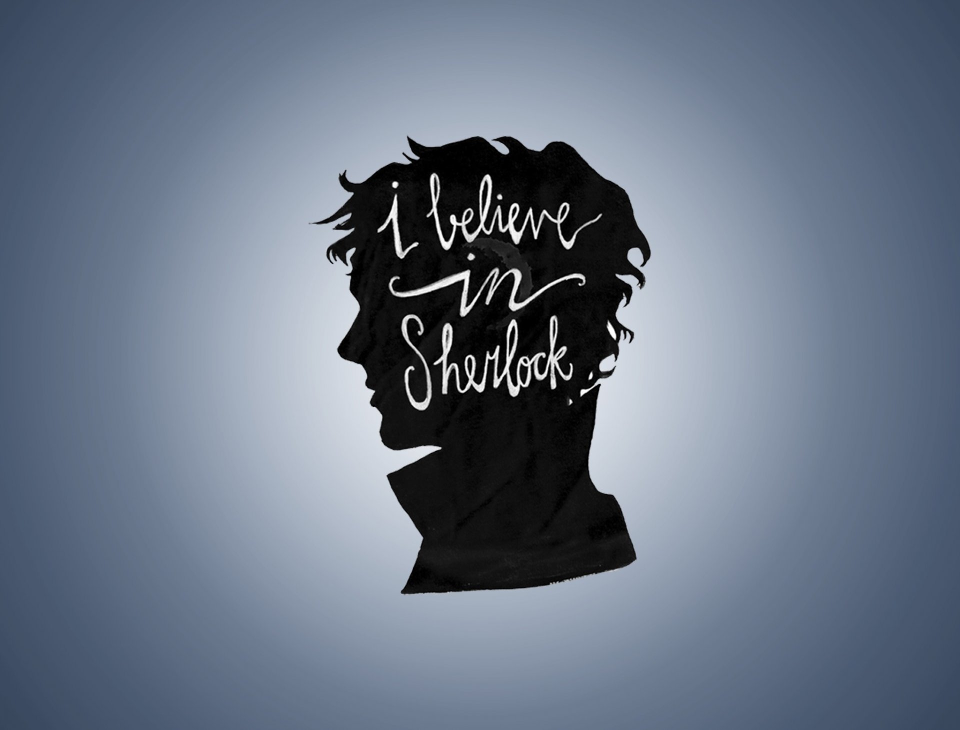 sherlock bbc croire profil portrait dessin silhouette minimalisme