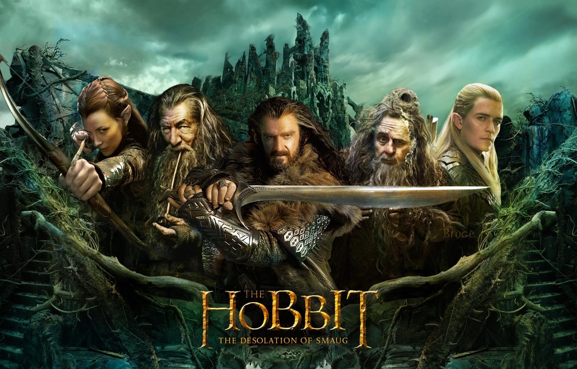 the hobbit: the desolation of smaug adventure fantasy the desolation of smaug evangeline lilly tauriel orlando bloom legolas ian mckellen gandalf the grey richard armitage thorin oakenshield sylvester mccoy radagast the hobbit