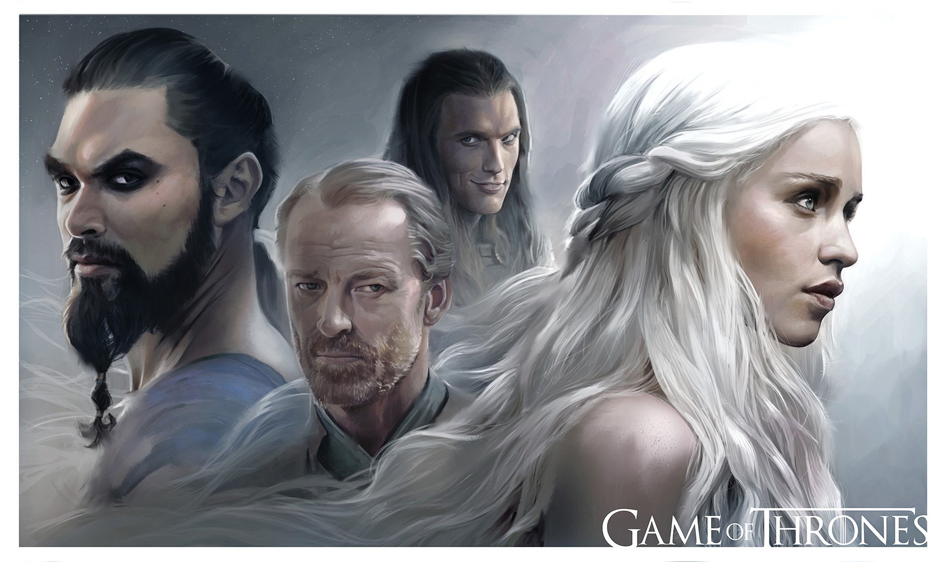 gra o tron hbo serial emilia clarke daenerys targaryen khal drogo jason momoa iora mormont