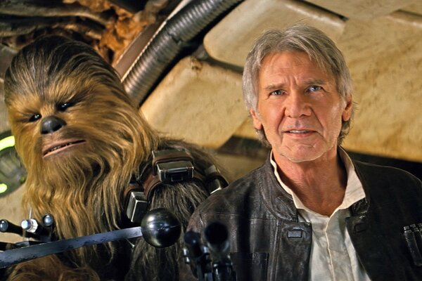 Han Solo et Chewbacca. Star Wars